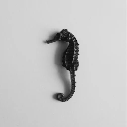 wapflatlay tiny blackandwhite photography seahorse