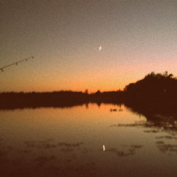 nature lake vintage michigan fishing