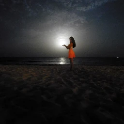 moon beach sea noeffect wppnaturallight